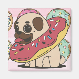 Donut Mops Magnet