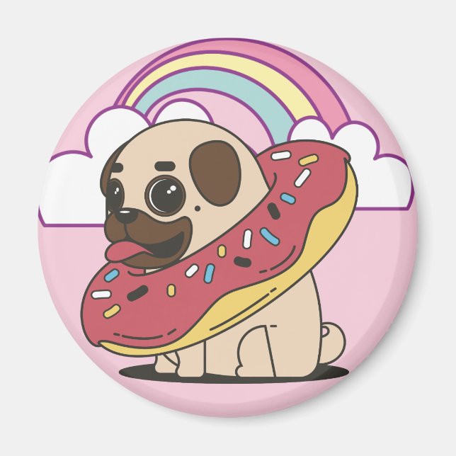 Donut Mops Magnet (Vorne)
