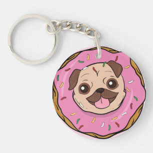 Donut Mops Schlüsselanhänger