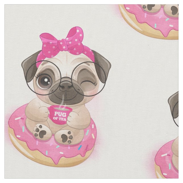 Donut Mops Stoff (Nahaufnahme)