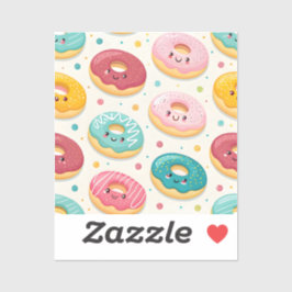 Donut-Muster Aufkleber