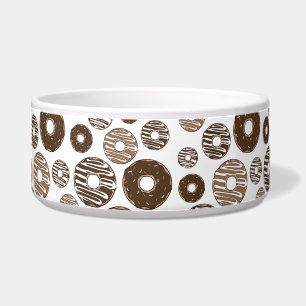 Donut-Muster, Schokoladen-Donuts, Karamell-Donuts Napf