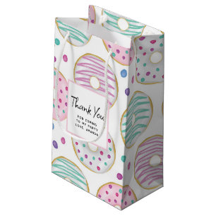 Donut-Muster Süßes Dankeschön in Farbigen Tönen Kleine Geschenktüte