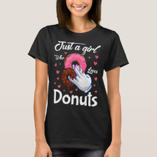 Donut Niedlich ein Mädchen Liebe Doughnut Frauen K T-Shirt