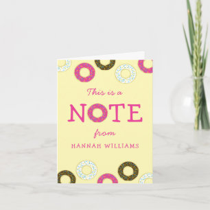 Donut Niedlich Kid's Doughnut Stationary Cards