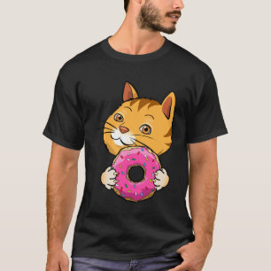 Donut Niedliche Kinder Katzenmanie Einzigartig T-Shirt