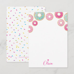 DONUT NOTE PAPER niedliche farbenfrohe Lehrer dank Einladung