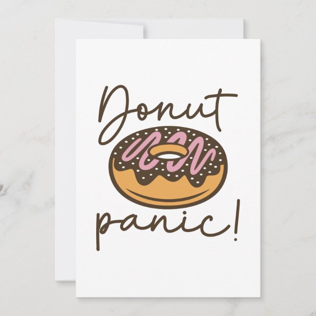 Donut Panic Dankeskarte (Vorderseite)