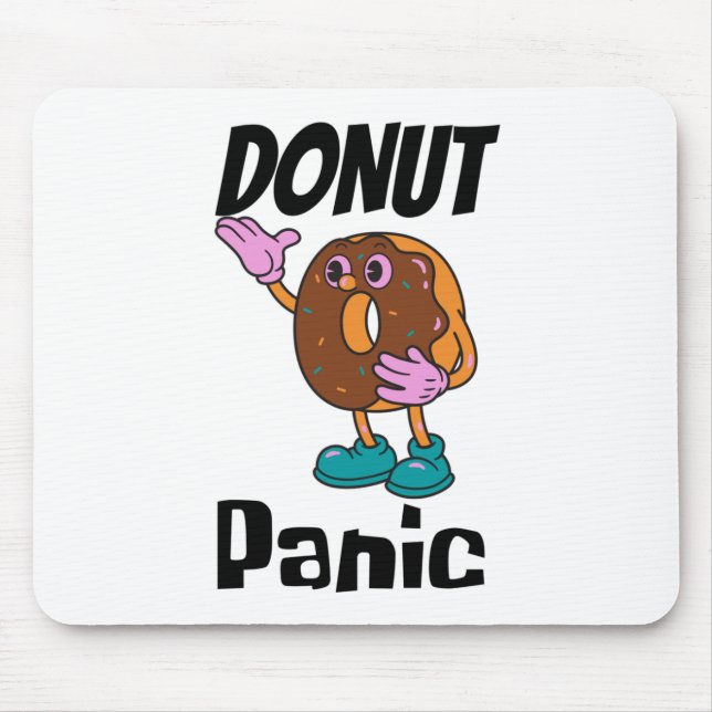 Donut panic donut Maus-Pad Mousepad (Vorne)