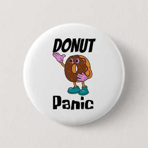 Donut Panic Funny Button