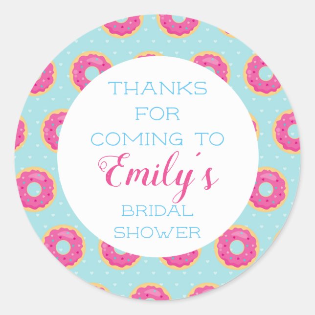 Donut Party Danke Stickers (Vorderseite)