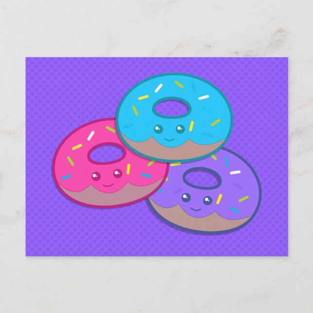 Donut Party Postkarte (Vorderseite)