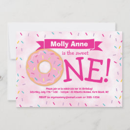 Donut Party Rainbow Sprinkles Girl Einladung