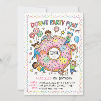 Donut-Party-Spaß-Einladung Einladung