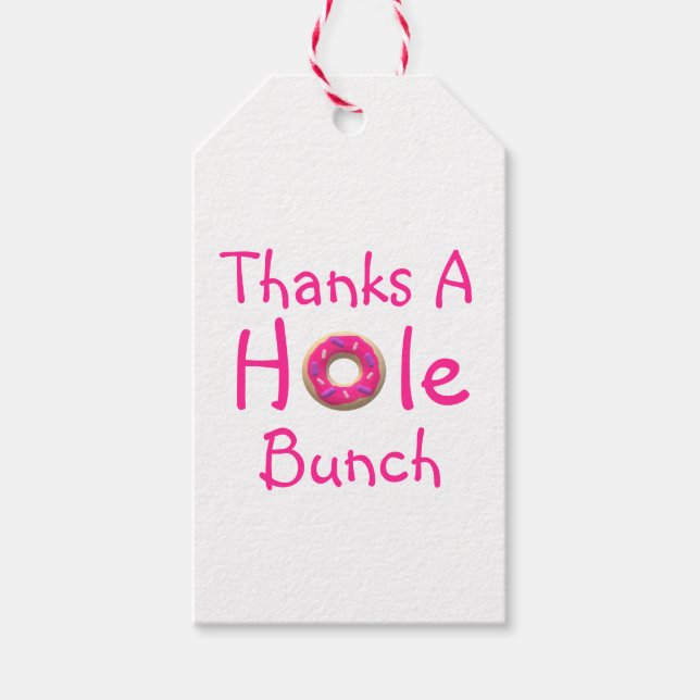 Donut Party Vielen Dank Geschenkanhänger (Vorderseite)