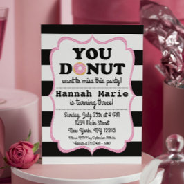 Donut Party zum Geburtstag Einladung