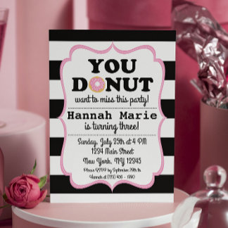 Donut Party zum Geburtstag Einladung