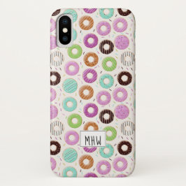 Donut Pattern benutzerdefinierte Monogramm-Telefon title_seo2