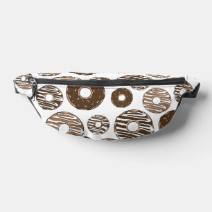 Donut Pattern, Chocolate Donuts, Karamel Donuts Bauchtasche