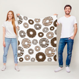 Donut Pattern, Chocolate Donuts, Karamel Donuts Fleecedecke