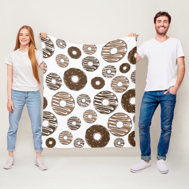 Donut Pattern, Chocolate Donuts, Karamel Donuts Fleecedecke (Beispiel)