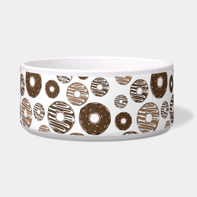 Donut Pattern, Chocolate Donuts, Karamel Donuts Napf (Vorderseite)
