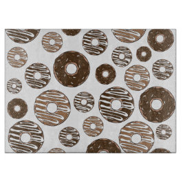 Donut Pattern, Chocolate Donuts, Karamel Donuts Schneidebrett