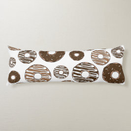 Donut Pattern, Chocolate Donuts, Karamel Donuts Seitenschläferkissen