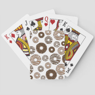 Donut Pattern, Chocolate Donuts, Karamel Donuts Spielkarten