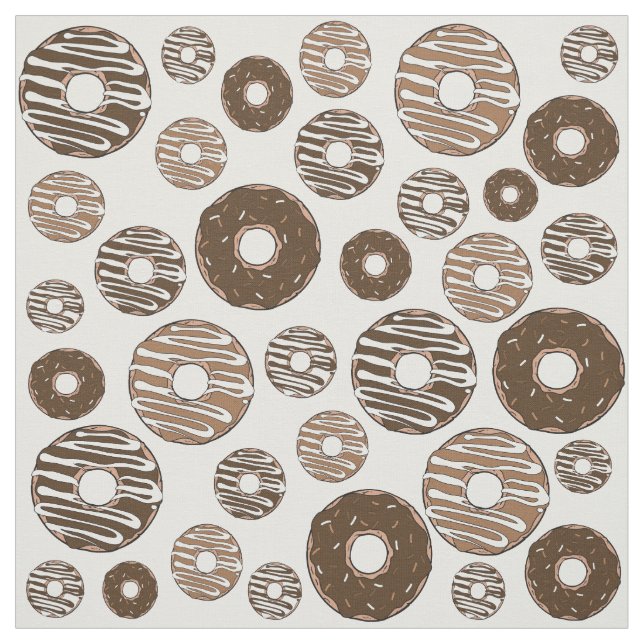 Donut Pattern, Chocolate Donuts, Karamel Donuts Stoff (Muster)
