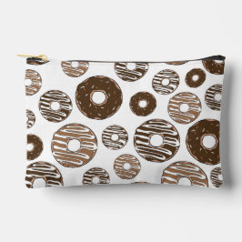 Donut Pattern, Chocolate Donuts, Karamel Donuts Zubehörtasche