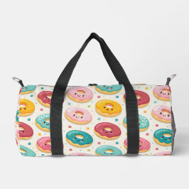 Donut Pattern Duffle Bag