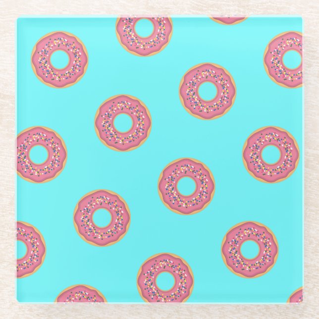 Donut Pattern I Glasuntersetzer (Vorderseite)