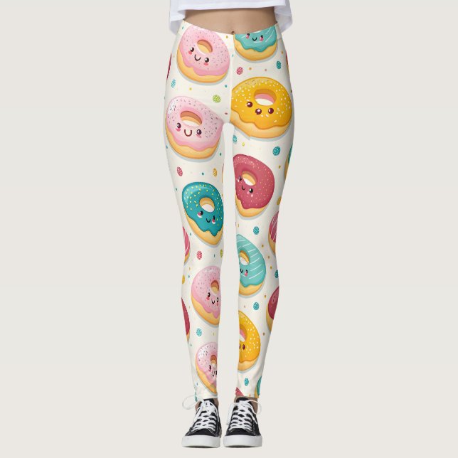 Donut Pattern Leggings (Vorderseite)