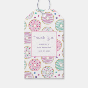 Donut Pattern Niedlich farbenfroh Vielen Dank Geschenkanhänger