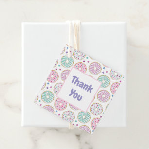 Donut Pattern Niedlich farbenfroh Vielen Dank Geschenkanhänger