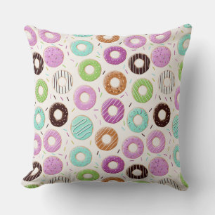 Donut Pattern werfen Kissen