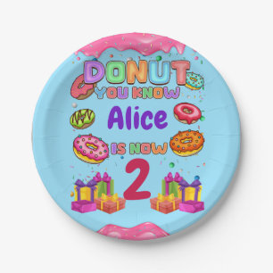 Donut Personalisiert Color Sprinkle Geburtstagspar Pappteller