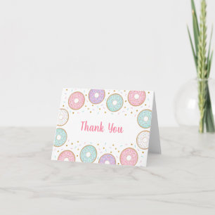 Donut Pink Gold Pastel Merci d'anniversaire