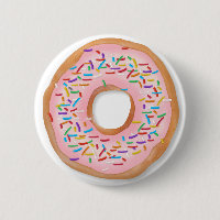 Donut Pink Zuckerguss Sprinkles Niedliches Essen |