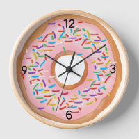 Donut Pink Zuckerguss Sprinkles Niedliches Essen |
