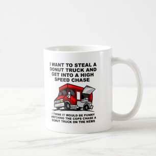 Donut Police Chase Funny Mug Kaffeetasse