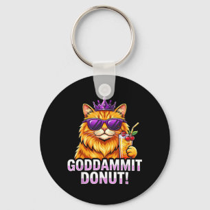Donut Prinzessin Katze Meme Kawaii Lustiger Cartoo Schlüsselanhänger
