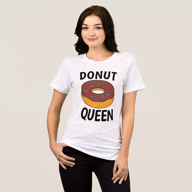 DONUT QUEEN T-shirts, Funny Ladies Tees (Vorderseite voll)
