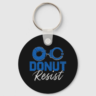 Donut Resist Funny Polizist Polizeioffizier Schlüsselanhänger