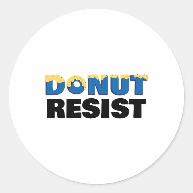 Donut Resist Polizist Jokes Sheriff Runder Aufkleber (Vorderseite)