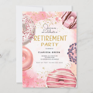 Donut RETRAITE party Invitation