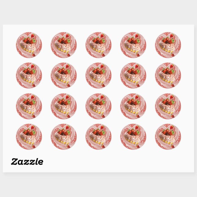 Donut Runder Aufkleber (Blatt)