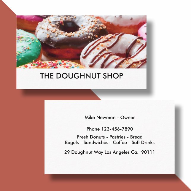 Donut-Shop-Bild Businesscards Visitenkarte (Von Creator hochgeladen)