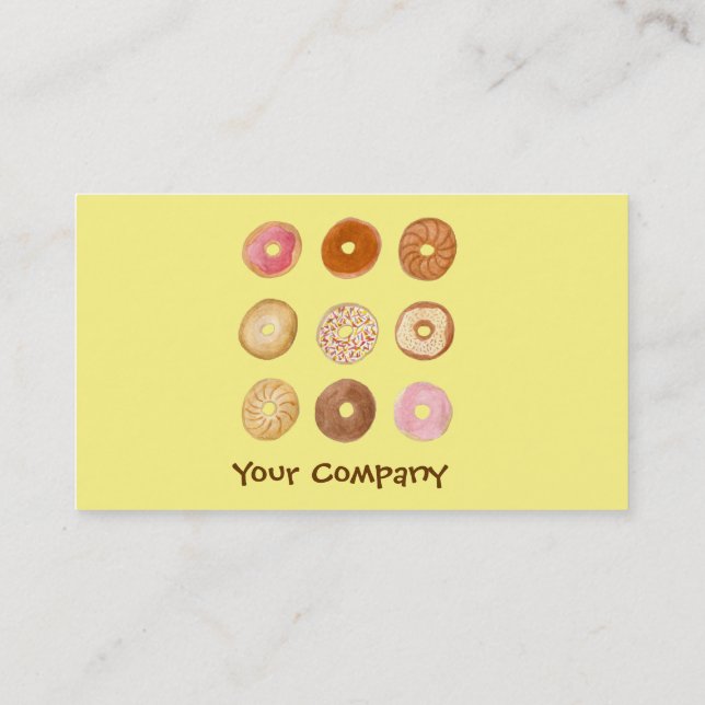 Donut Shop Business Card Visitenkarte (Rückseite)